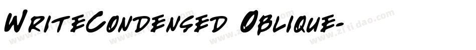 WriteCondensed Oblique字体转换